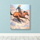 ザカウボーイ(キャンバス上の油) キャンバスプリント (インサイチュ (ウッドフロア))
