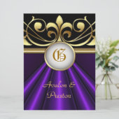 ザカウントパープルシルク金ゴールドクラウン招待状 招待状 (スタンド正面)