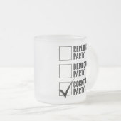 ザカクテルパーティーすりガラスのコーヒーマグ フロストグラスマグカップ (正面右)