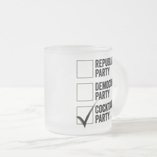 ザカクテルパーティーすりガラスのコーヒーマグ フロストグラスマグカップ (正面右)