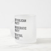 ザカクテルパーティーすりガラスのコーヒーマグ フロストグラスマグカップ (正面左)