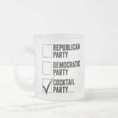 ザカクテルパーティーすりガラスのコーヒーマグ フロストグラスマグカップ (左)