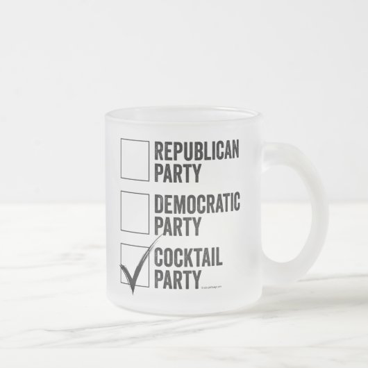 ザカクテルパーティーすりガラスのコーヒーマグ フロストグラスマグカップ (右)