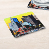 ザカスタムハウスボストンUSAポスターカードマグネット スクエアペーパーコースター (アングル)