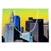 ザカスタムハウスボストンUSAポスターカードマグネット ラージペーパーバッグ (正面)