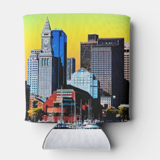 ザカスタムハウスボストンUSAポスターカードマグネット 缶クーラー (裏面)