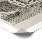 ザカスタムハウス1792年(版木、銅版、版画) ポスター (角)