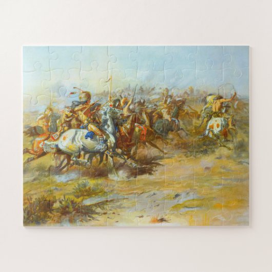 ザカスター戦チャールズ・マリオン・ラッセル1903 ジグソーパズル (横)