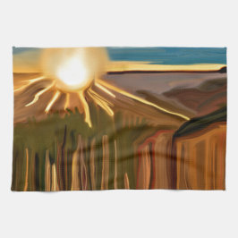 ザカッティ抽象芸術アートのダンス キッチンタオル