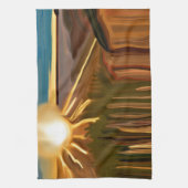 ザカッティ抽象芸術アートのダンス キッチンタオル (縦)