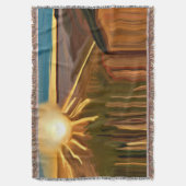 ザカッティ抽象芸術アートのダンス スローブランケット (正面縦)