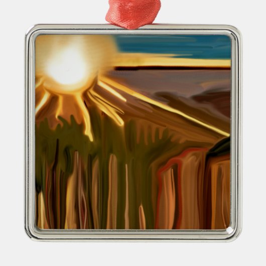 ザカッティ抽象芸術アートのダンス メタルオーナメント (正面)