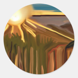 ザカッティ抽象芸術アートのダンス ラウンドシール