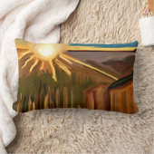 ザカッティ抽象芸術アートのダンス ランバークッション (ブランケット)