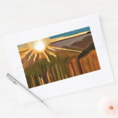 ザカッティ抽象芸術アートのダンス 長方形シール (封筒)