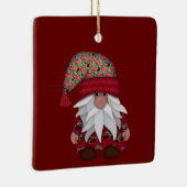 ザカット格言 |ポインセチアハットクリスマス セラミックオーナメント (右)