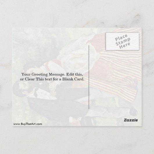 ザカップルシズリーバイピエールオーギュストルノアール ポストカード (裏面)