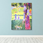 ザカップルバイジョルジュスユラトヴィンテージPointillism キャンバスプリント (インサイチュ (ウッドフロア))