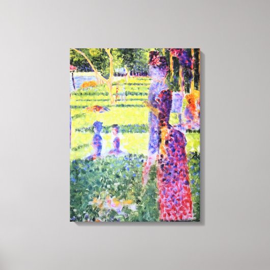 ザカップルバイジョルジュスユラトヴィンテージPointillism キャンバスプリント (正面)