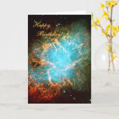 ザカニ星雲 – ハッピーバースデー カード (黄色い花)