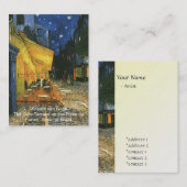 ザカフェテラスon the Place du Forum, Arles, at 名刺 (正面/裏面)