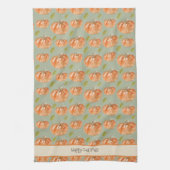 ザカボチャのパッチ"ハッピー秋やろう" キッチンタオル (縦)