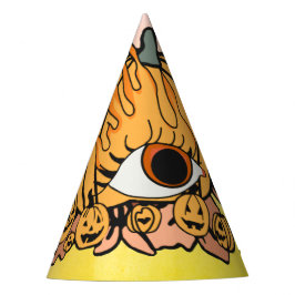 ザカボチャレトロの燃えた目 パーティーハット