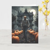 ザカボチャ売り手ハロウィーン カード (黄色い花)