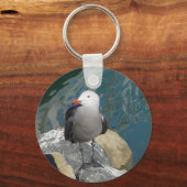 ザカモメのラリー・デイKenゲージの鳥の写真 キーホルダー (裏面)