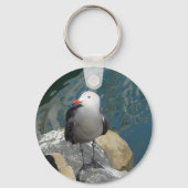 ザカモメのラリー・デイKenゲージの鳥の写真 キーホルダー (裏面)