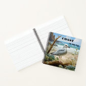ザカモメの海岸鳥のファイル ノートブック (内部)