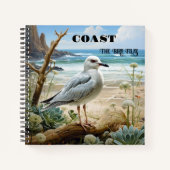 ザカモメの海岸鳥のファイル ノートブック (正面)