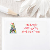 ザカヤックのクリスマスツリーパーソナライズされた ラベル (インサイチュ)