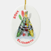 ザカヤッククリスマスツリー セラミックオーナメント (正面)