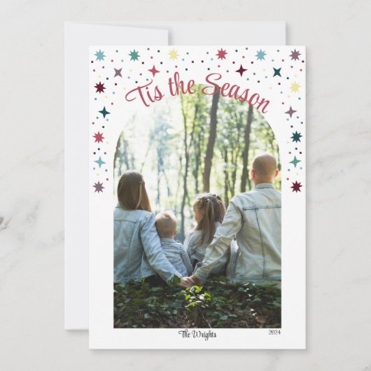 ザカラフルシーズンフォトフラットホリデーカード シーズンカード (正面)