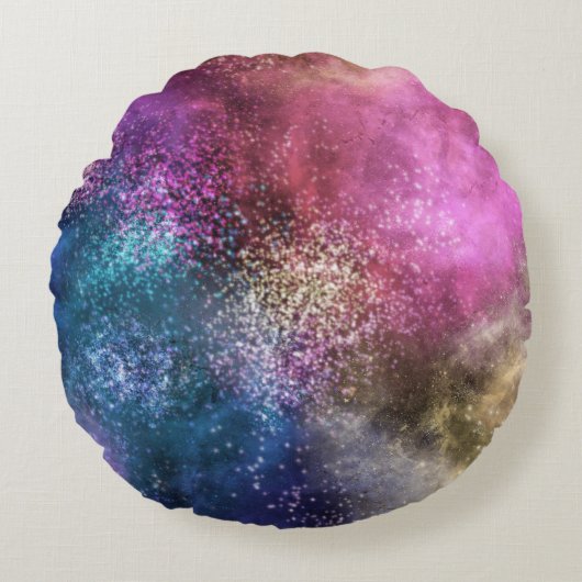 ザカラフル銀河系 ラウンドクッション (正面)