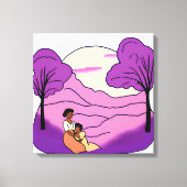 ザカラーパープル キャンバスプリント (正面)