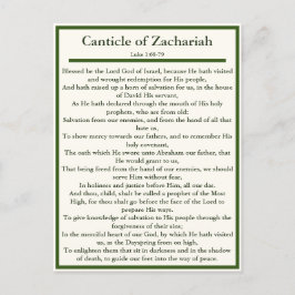 ザカリアと格調高い祈りの言葉カード ポストカード