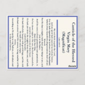 ザカリアと格調高い祈りの言葉カード ポストカード (裏面)