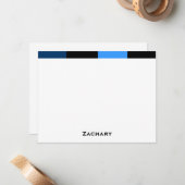 ザカリーの王室のな濃紺のサンキューカード ノートカード (正面/裏面インサイチュ)