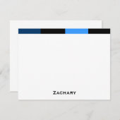 ザカリーの王室のな濃紺のサンキューカード ノートカード (正面/裏面)