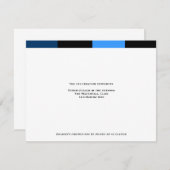 ザカリーの王室のな濃紺の披露宴カード エンクロージャーカード (正面/裏面)