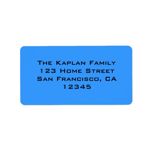 ザカリーブルーブラック封筒用シール ラベル (正面)