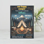 ザカワイイ自然ボーイズ1ハッピーキャンパー1歳 招待状 (スタンド正面)