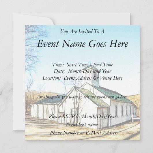 ザカントリーチャペル 招待状 (正面)