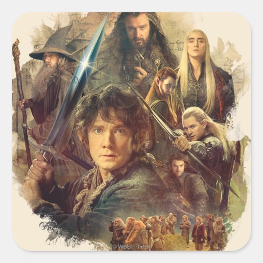 ザカンパニーとミルクウッド小人 スクエアシール (正面)