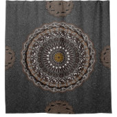 ザカーキ・クロコディラス・ポロソス曼荼羅 シャワーカーテン (正面)