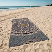 ザカーキ・クロコディラス・ポロソス曼荼羅 ビーチタオル