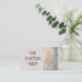 ザカーテンショップレース&ドレープブラインド製造 名刺 (スタンド正面)