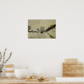 ザカート、または雪の下の道路Honfleur, 1865 ポスター (キッチン)